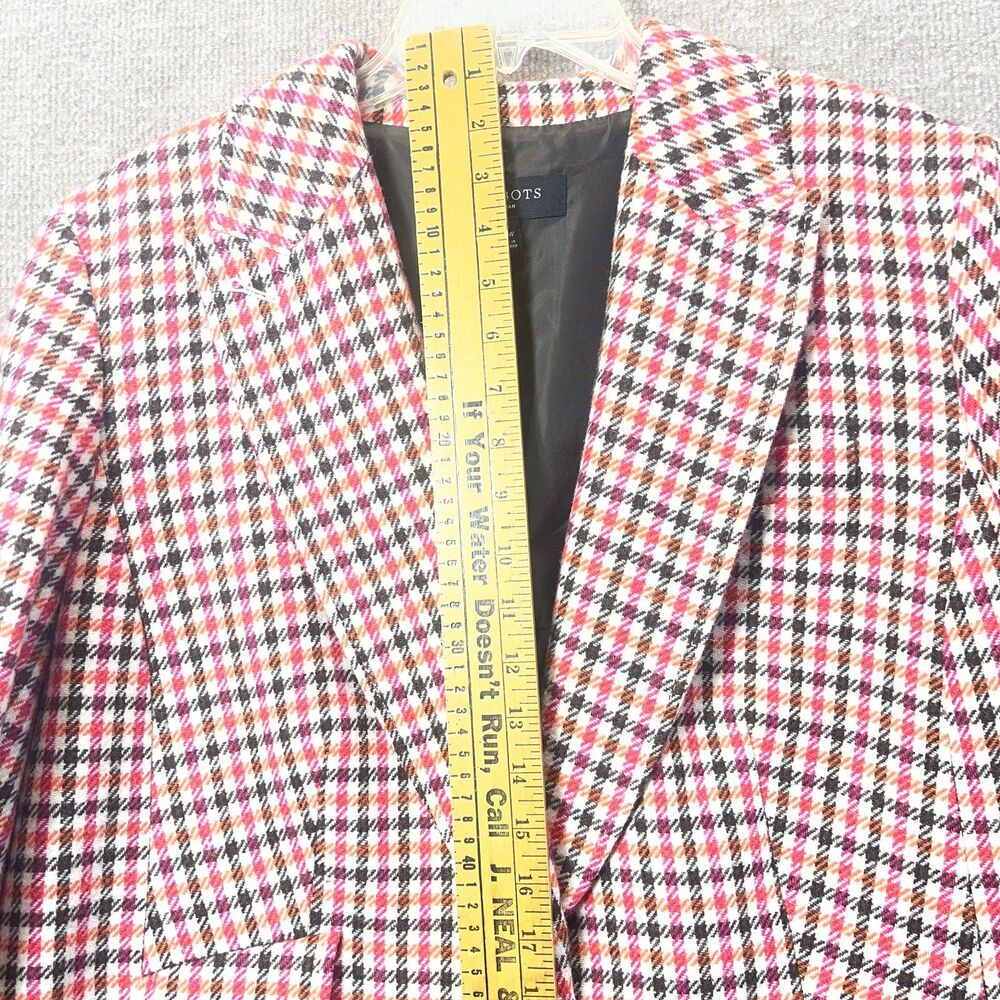 Talbots Blazer Womens 18W Plaid Houndstooth Career Classic Preppy Tailored Chic - Picture 13 of 16